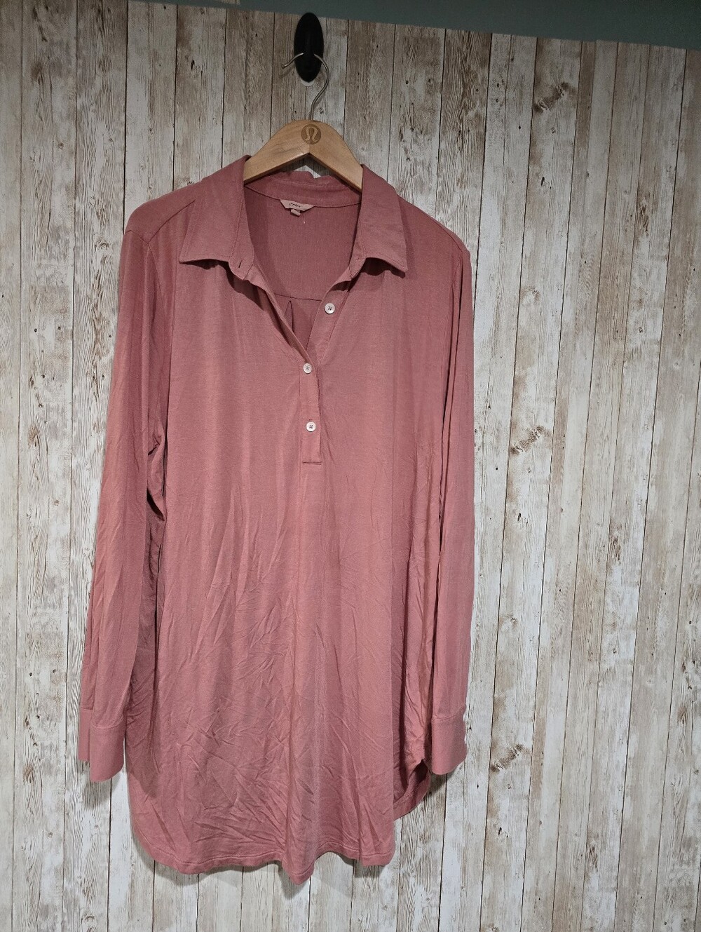Eberjey Gisele Boyfriend Sleepshirt Dress  Old Rose Size M